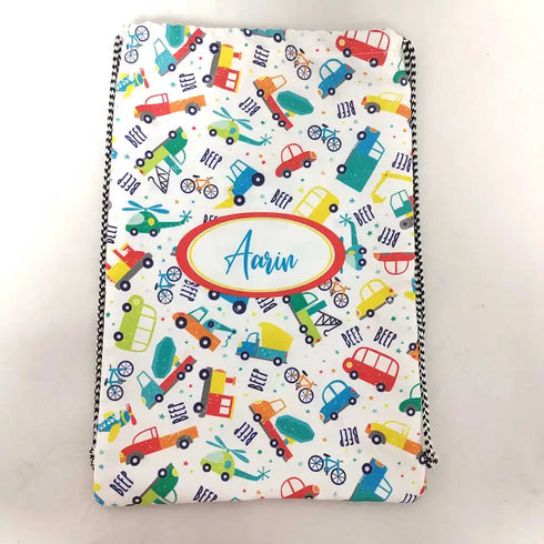 Personalized Car Printed Drawstring Bag for Kids